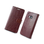 Coveron For Htc One M9 Credit Card Wallet Case Screen Protector Brown