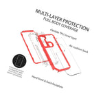 For Motorola Moto G Stylus Case Military Grade Red Clear Hard Phone Cover