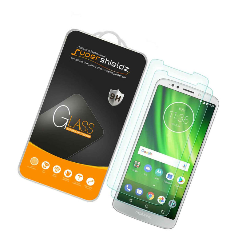 2X Supershieldz Tempered Glass Screen Protector For Motorola Moto G6 Forge