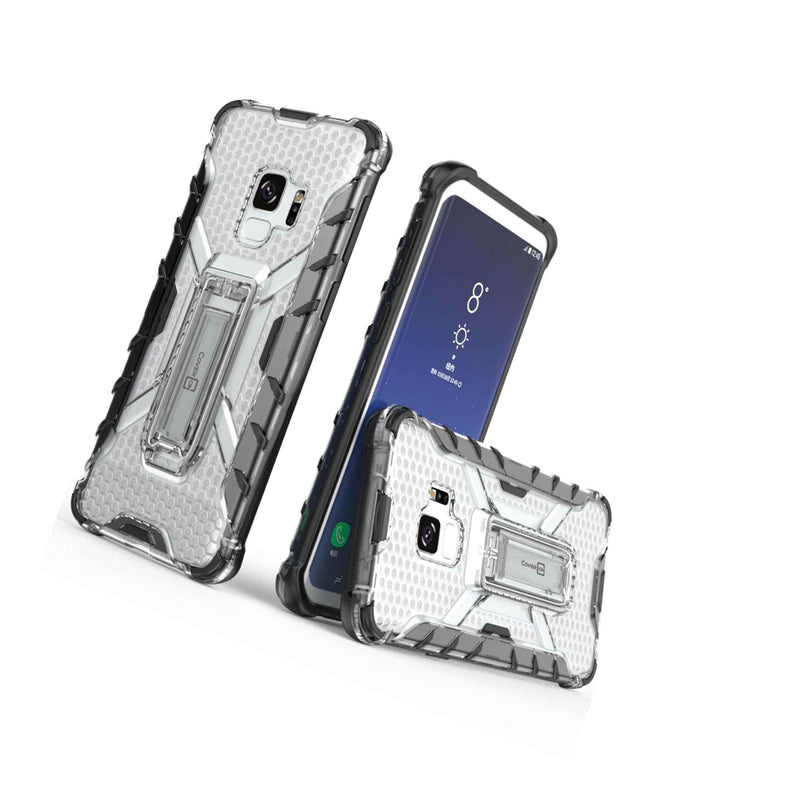 For Samsung Galaxy S9 Case Clear Black Hard Slim Hybrid Phone Cover