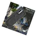 Black Protective Hybrid Cover For Samsung Galaxy Note 10 Shockproof Phone Case