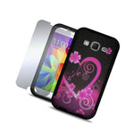 For Samsung Galaxy Prevail Lte Core Prime Case Purple Love Design Slim Cover