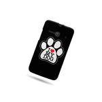 For Alcatel One Touch Evolve 2 4037T Case I Love My Dog Paw Cover