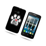 For Alcatel One Touch Evolve 2 4037T Case I Love My Dog Paw Cover