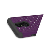 Purple Black Bling Phone Case Rhinestone Cover For Lg Q7 Q7 Plus Q7 Alpha