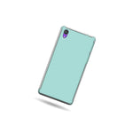 Tpu Inner Plastic Outer Cover Hybrid Case For Sony Xperia Z2 Teal White