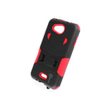 For Kyocera Hydro Wave Case Red Black Rugged Tough Hybrid Phone Cover