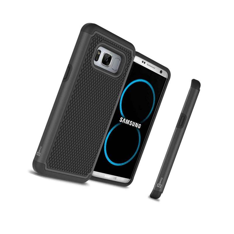 For Samsung Galaxy S8 Plus Case Black Rugged Skin Phone Cover