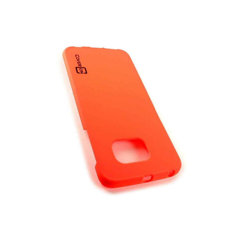 For Samsung Galaxy S6 Edge Hard Case Slim Matte Back Phone Cover Neon Orange