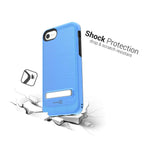 For Apple Iphone Se 2020 8 7 Case Magnetic Metal Kickstand Blue Hard Phone Cover
