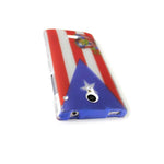 For Sharp Aquos Crystal Case Puerto Rico Flag Design Ultra Slim Snap Phone Cover