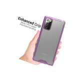 Clear Purple Trim Hybrid Slim Fit Cover Phone Case For Samsung Galaxy Note 20