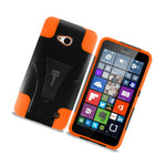 For Microsoft Lumia 640 Case Hybrid Dual Hard Skin Phone Cover Orange Black