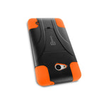 For Microsoft Lumia 640 Case Hybrid Dual Hard Skin Phone Cover Orange Black