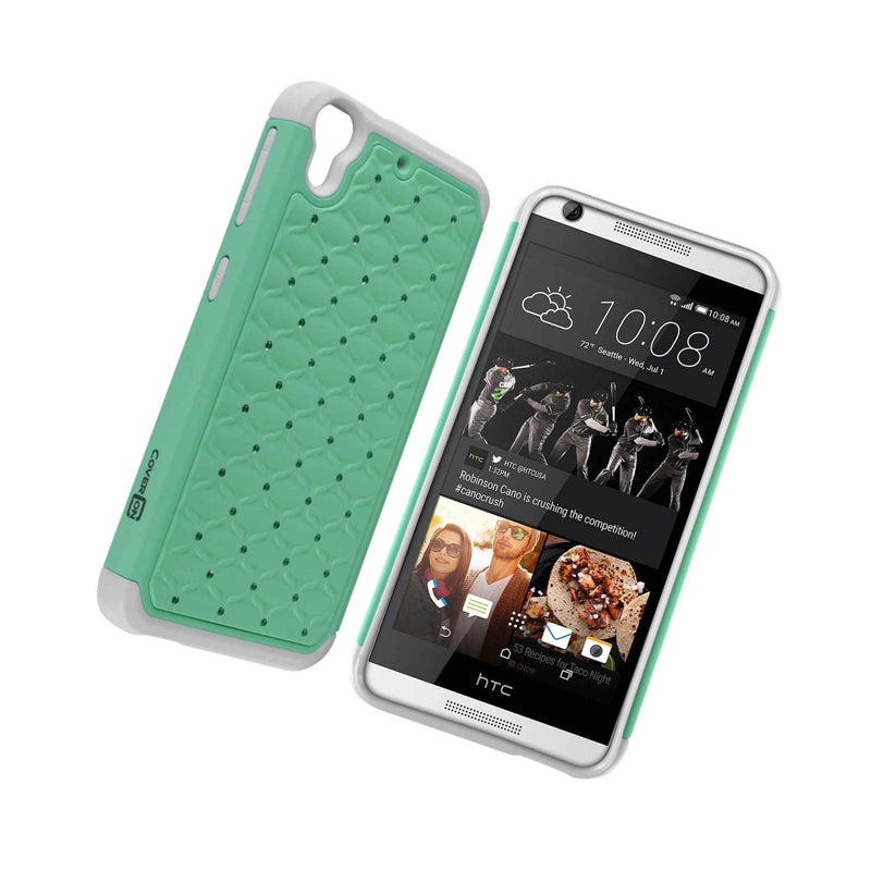 Coveron For Htc Desire 626 626S Case Hybrid Diamond Hard Teal Phone Cover