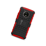 For Motorola Moto G5 5Th Generation Case Red Black Layer Kickstand Armor