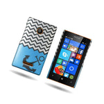 For Microsoft Lumia 435 Case Blue Chevron Design Hard Phone Slim Cover