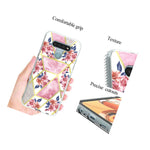 Flower Glitter Design Tpu Slim Hard Back Cover Phone Case For Lg K51 Reflect
