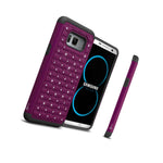 For Samsung Galaxy S8 Plus Case Purple Hybrid Diamond Bling Skin Phone Cover