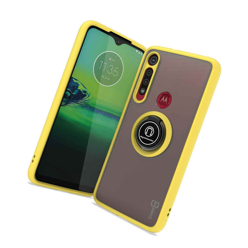 Yellow Ring Phone Case For Motorola Moto G8 Play One Macro Clear Hard Cover