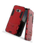 For Samsung Galaxy S8 Plus Phone Case Armor Kickstand Slim Hard Cover Red