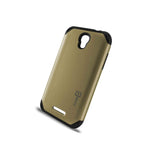 For Alcatel One Touch Elevate Case Gold Black Slim Rugged Armor Phone Cover