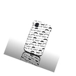 Hard Cover Protector Case For Lg Optimus Dynamic Ii 2 Black Mustaches