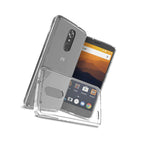 Hybrid Slim Fit Hard Back Cover Phone Case For Zte Max Xl Clear