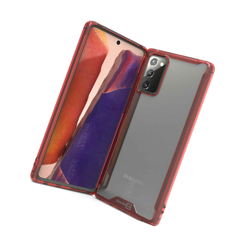 Clear Red Trim Hybrid Slim Fit Cover Phone Case For Samsung Galaxy Note 20