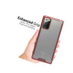 Clear Red Trim Hybrid Slim Fit Cover Phone Case For Samsung Galaxy Note 20