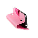 Coveron For Lg Tribute Transpyre Optimus F60 Wallet Light Pink Hot Pink