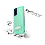 For Samsung Galaxy S20 Case Magnetic Metal Kickstand Mint Teal Hard Phone Cover
