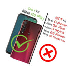 Black Trim Hybrid Clear Slim Phone Case For Motorola Moto G8 Play One Macro