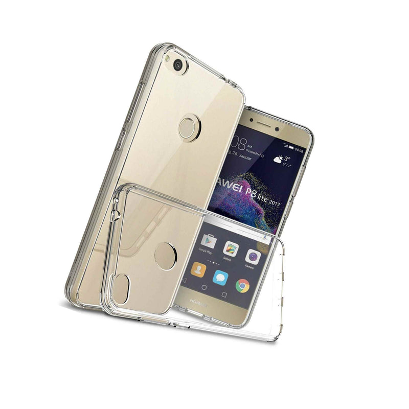 Hybrid Slim Fit Hard Back Cover Phone Case For Huawei P8 Lite 2017 Clear