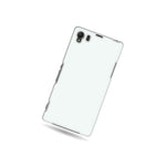 White Case For Sony Xperia Z1 C6906 Hard Rubberized Snap On Phone Cover