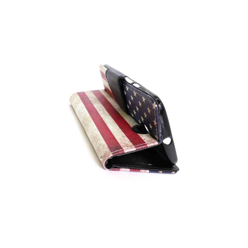 Coveron For Motorola Moto X 2Nd Gen 2014 Case American Flag Flip Wallet Cover