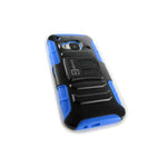 Coveron For Htc One M9 Holster Case Hybrid Kickstand Tough Cover Blue Black