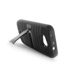 For Kyocera Hydro Wave Case Black Hybrid Tough Skin Phone Cover