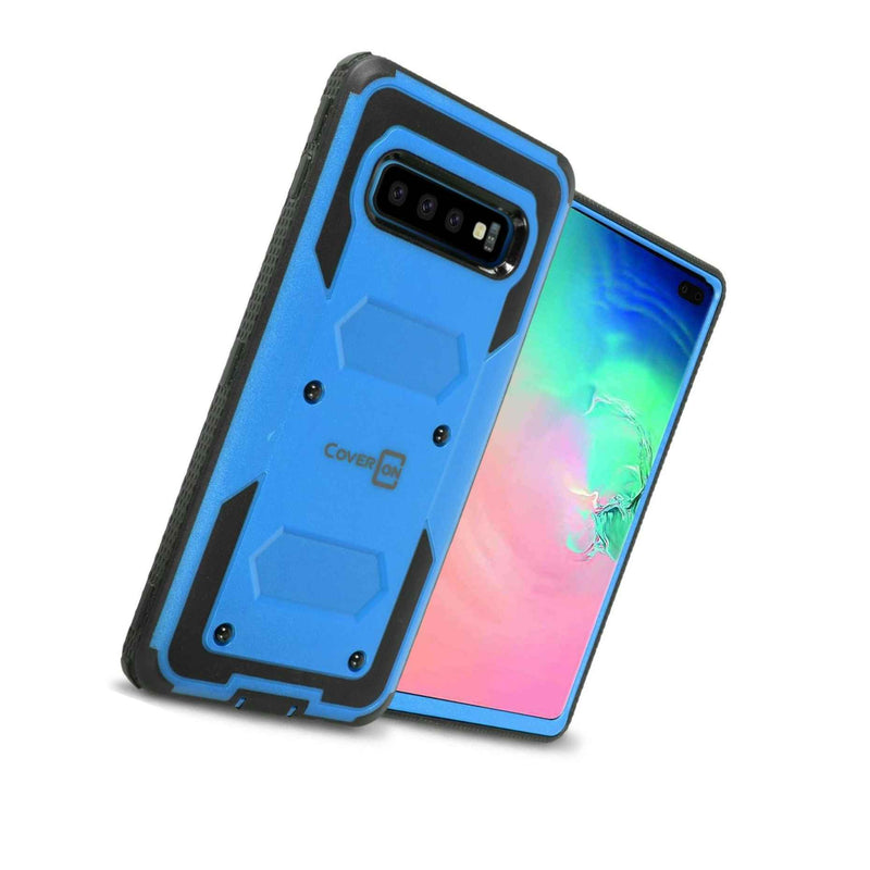 Blue Protective Hybrid Cover For Samsung Galaxy S10 Plus Shockproof Phone Case