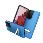 For Samsung Galaxy S21 Ultra 5G Case Magnetic Kickstand Blue Hard Phone Cover