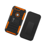 For Google Pixel Belt Clip Case Neon Orange Holster Hybrid Phone Cover