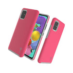 Hot Pink Hybrid Shockproof Slim Fit Phone Cover Hard Case For Samsung Galaxy A71