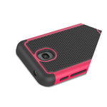 For Alcatel Dawn Streak Ideal Case Hot Pink Rugged Skin Hard Phone Cover