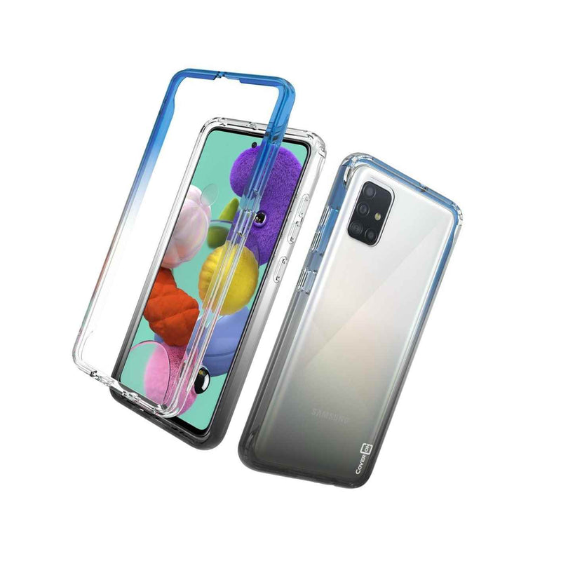 Black Blue Case For Samsung Galaxy A51 5G Clear Full Body Colorful Phone Cover