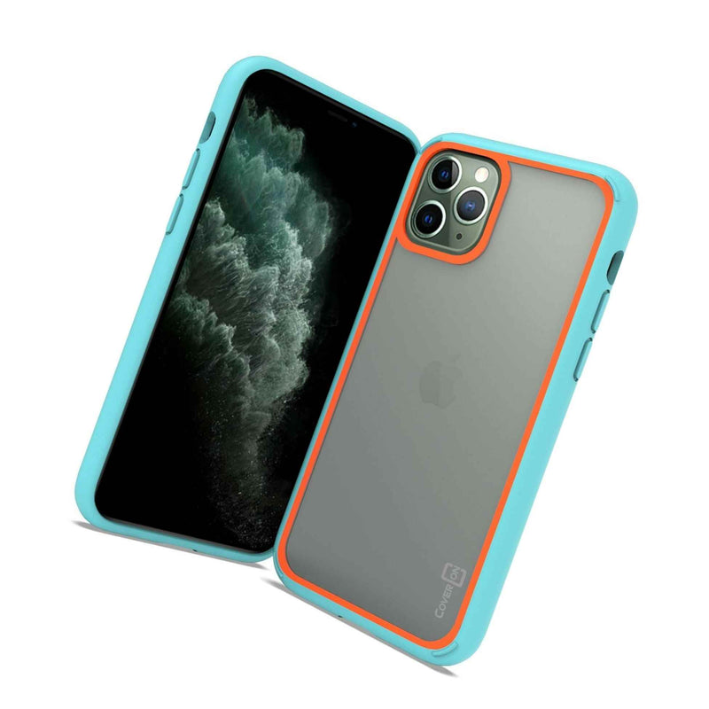 Sky Blue Orange Hybrid Shockproof Phone Cover Case For Apple Iphone 11 Pro