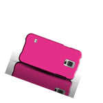 Hot Pink Case For Samsung Galaxy S5 Hard Rubberized Snap On Phone Cover