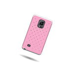 Coveron For Samsung Galaxy Note Edge Case Hybrid Diamond Hard Baby Pink Cover