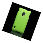 Neon Green Case For Lg Lucid 2 Vs870 Hard Rubberized Snap On Phone Cover