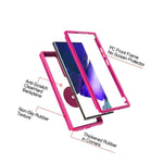 Pink Phone Case For Samsung Galaxy Note 20 Hard Cover W Grip Ring Kickstand