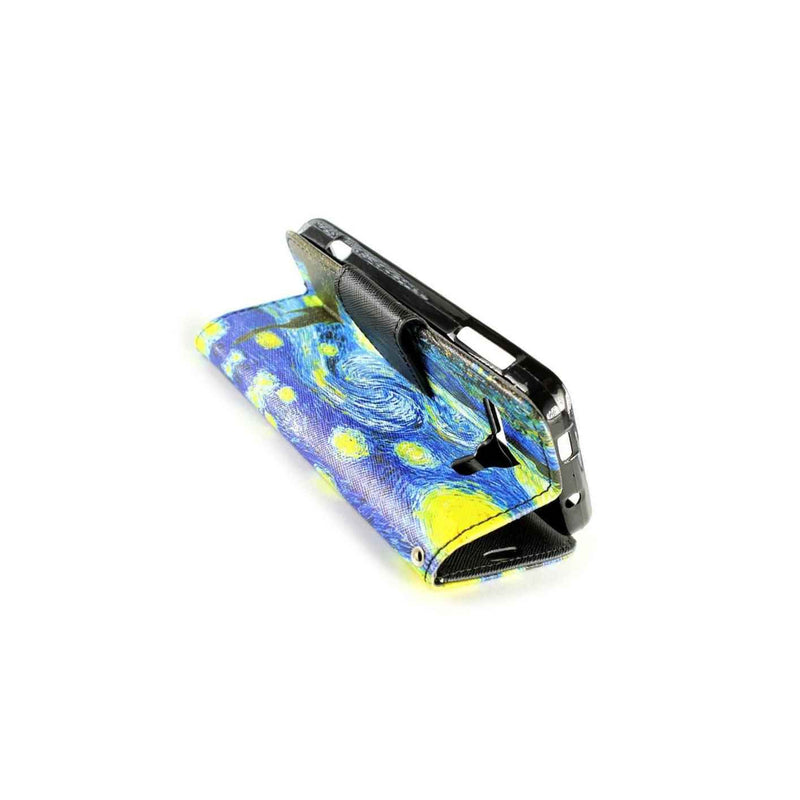 Wallet Case For Alcatel One Touch Sonic Lte Card Folio Protector Starry Night